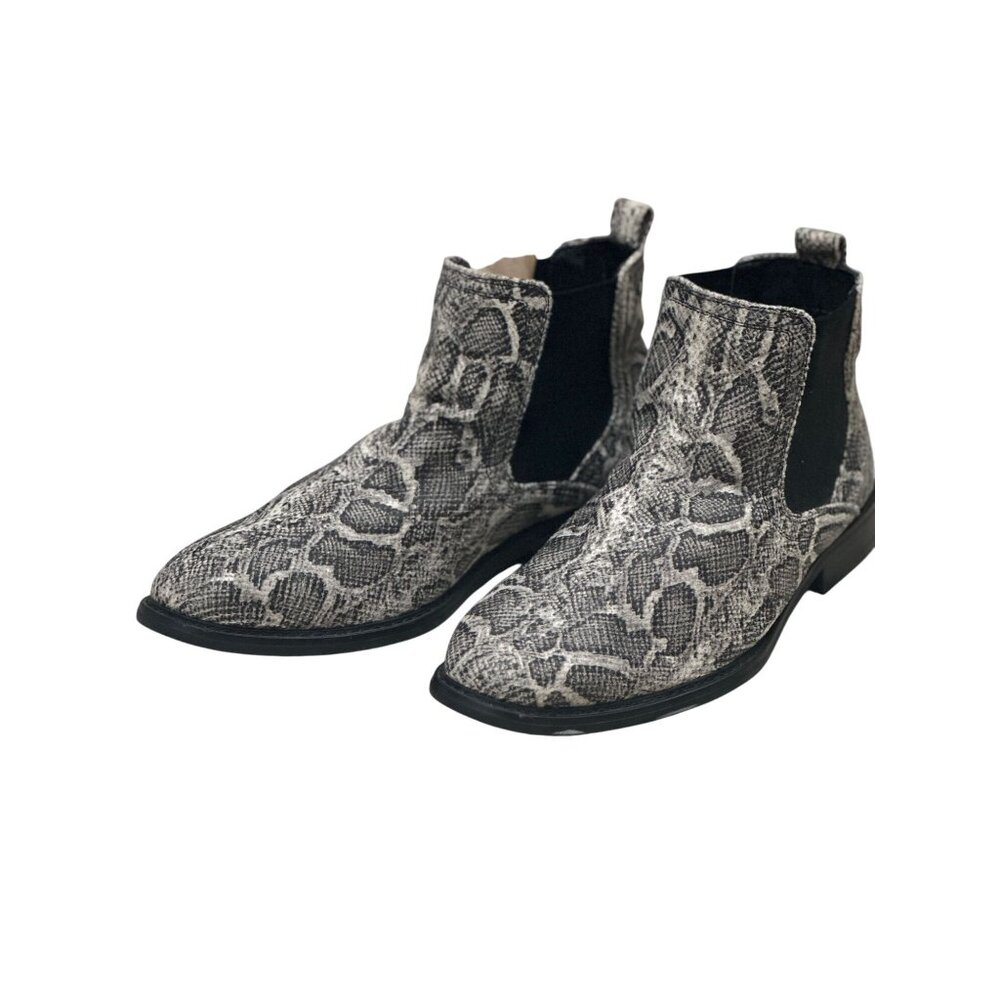 Mens Steve Madden Snakeskin Ankle Boots. Size 9. Elastic sides